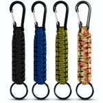 Yuntop Paracord Keychain Carabiner 6‑Pack Military Colors Polyester-0