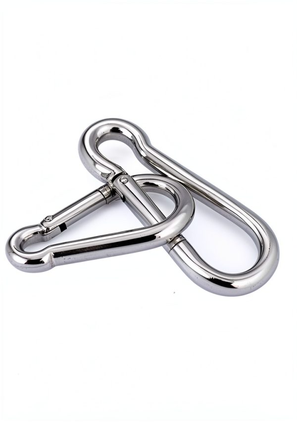 CAIDMOS Stainless Steel Carabiner 5 Pack 3.15 Inch Heavy Duty Silver-4