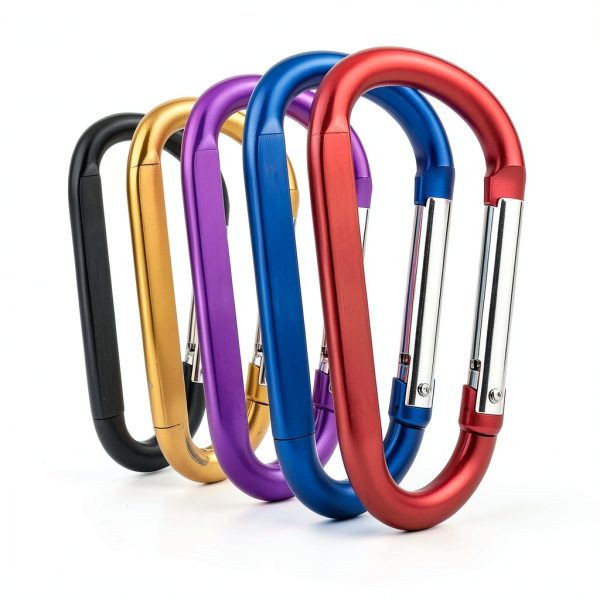 Aluminum Carabiner Craebuer D Shape Mini Hook 5 Color Pack 15g-3