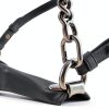 CooBigo 25mm Oval Carabiner Clip Black Metal Keychain 10pcs-2