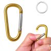 Sifniea 2" Aluminum Carabiner Set with 40 Keyrings D‑Shape Design-1