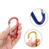 Aluminum Carabiner Craebuer D Shape Mini Hook 5 Color Pack 15g-1