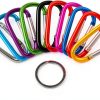Sifniea 2" Aluminum Carabiner Set with 40 Keyrings D‑Shape Design-3