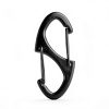 Carabiner Black Metal S-Shape 24 Count Rewoalzx Key Lock-1