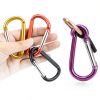 Aluminum Carabiner Craebuer D Shape Mini Hook 5 Color Pack 15g-6