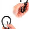 CampTek Carabiner Keyring Set 10pcs Multi Camouflage Aluminum Round-2