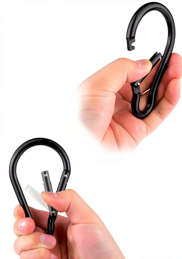 CampTek Carabiner Keyring Set 10pcs Multi Camouflage Aluminum Round-2
