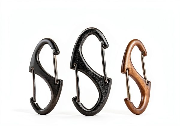 Carabiner Black Metal S-Shape 24 Count Rewoalzx Key Lock-0
