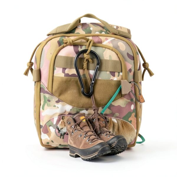CampTek Carabiner Keyring Set 10pcs Multi Camouflage Aluminum Round-6