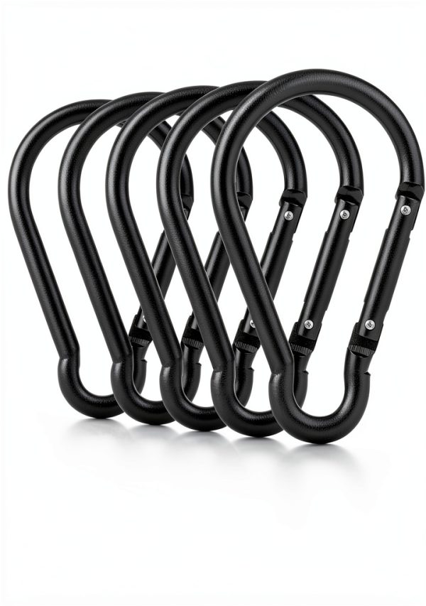 CampTek Carabiner Keyring Set 10pcs Multi Camouflage Aluminum Round-0