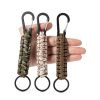 Yuntop Paracord Keychain Carabiner 6‑Pack Military Colors Polyester-6