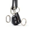 CooBigo 25mm Oval Carabiner Clip Black Metal Keychain 10pcs-3