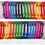 Sifniea 2" Aluminum Carabiner Set with 40 Keyrings D‑Shape Design-0