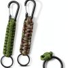 Yuntop Paracord Keychain Carabiner 6‑Pack Military Colors Polyester-3