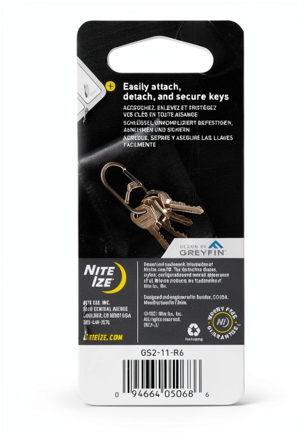 Nite Ize G-Series Dual Chamber Carabiner Stainless Steel #2 Keychain-6